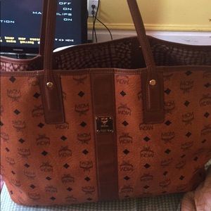Large MCM cognac handbag no pouch